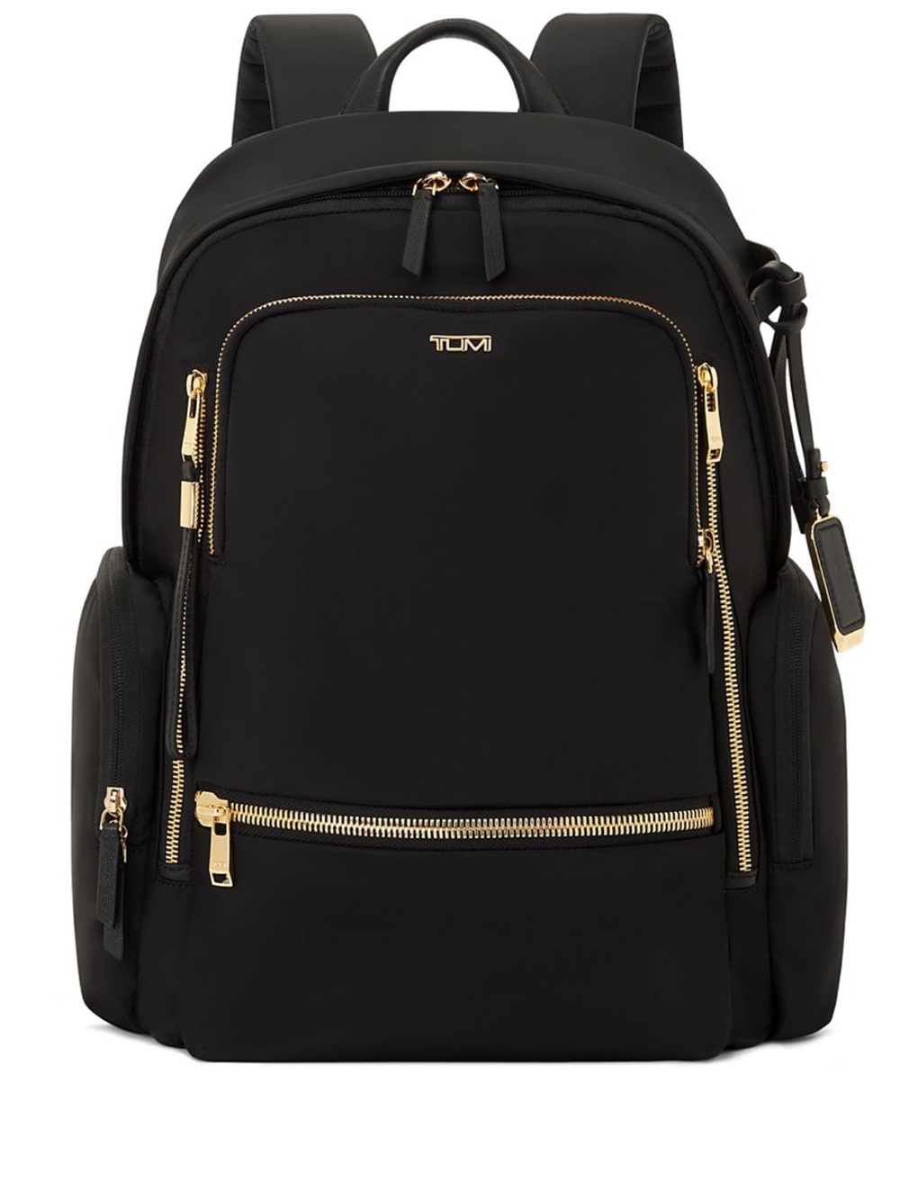 Tumi Celina Voyageur Tumi Black Backpack with Gold Hardware